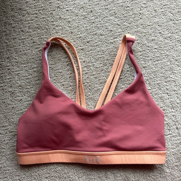 Fleo Other - Fleo Women's Mauve and Peach Sports Bra